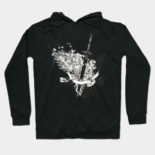 skull with sword Hoodie